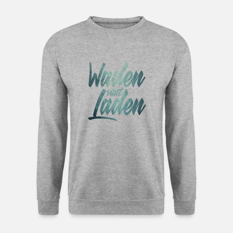 Waden statt Laden Fahrrad E-Bike Radtrikot - Unisex Pullover - Weißgrau meliert