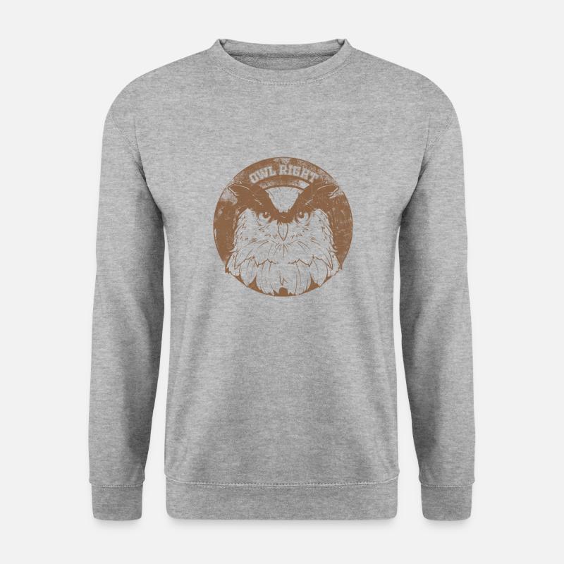 Owl Right Alright Owl pun - Unisex Sweatshirt - salt & pepper