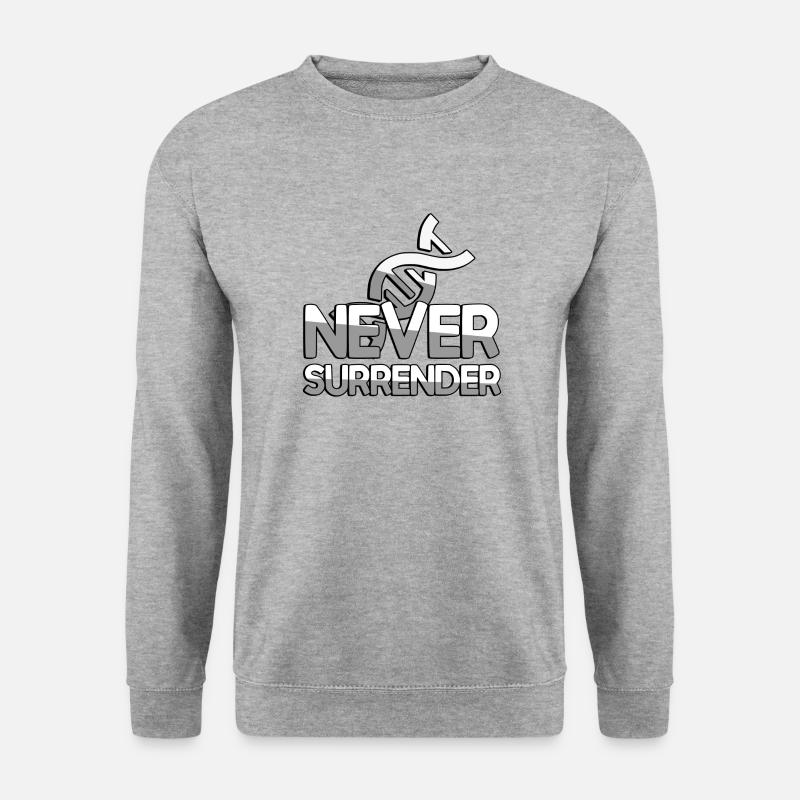 NEVER SURRENDER + DNA - Gaming - Unisex Sweatshirt - salt & pepper