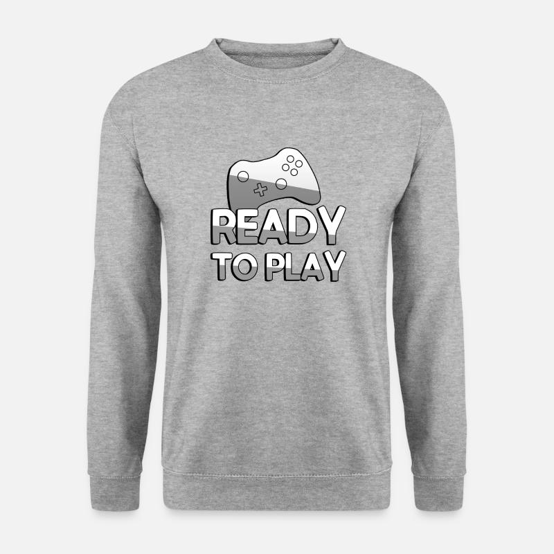 READY TO PLAY + Controller - Gaming - Unisex Sweatshirt - salt & pepper