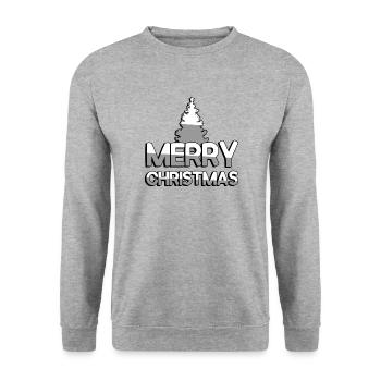 MERRY CHRISTMAS + Christmas Tree - Christmas - Unisex Sweatshirt - salt & pepper - Front - Alina (178cm) & Michal (187cm)