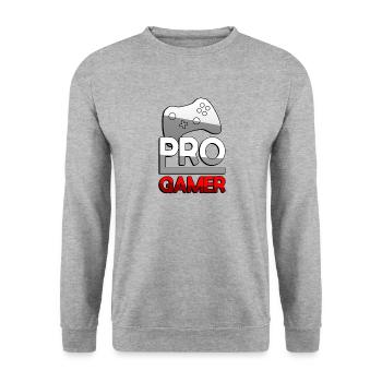 PRO GAMER (Rouge) + Contrôleur - Jeux - Sweat-shirt Unisexe - gris chiné - Devant - Alina (178cm) & Michal (187cm)