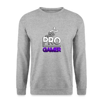 PRO GAMER (Purple) + DNA - Gaming - Unisex Sweatshirt - salt & pepper - Front - Alina (178cm) & Michal (187cm)