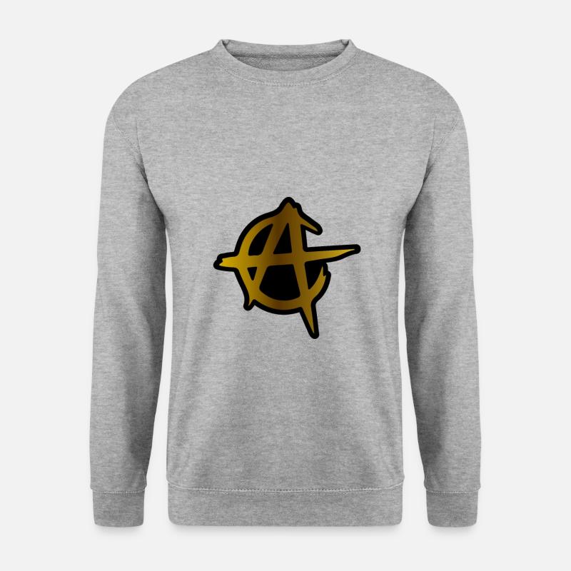 Symbol des Anarcho-Kapitalismus - Unisex Pullover - Weißgrau meliert