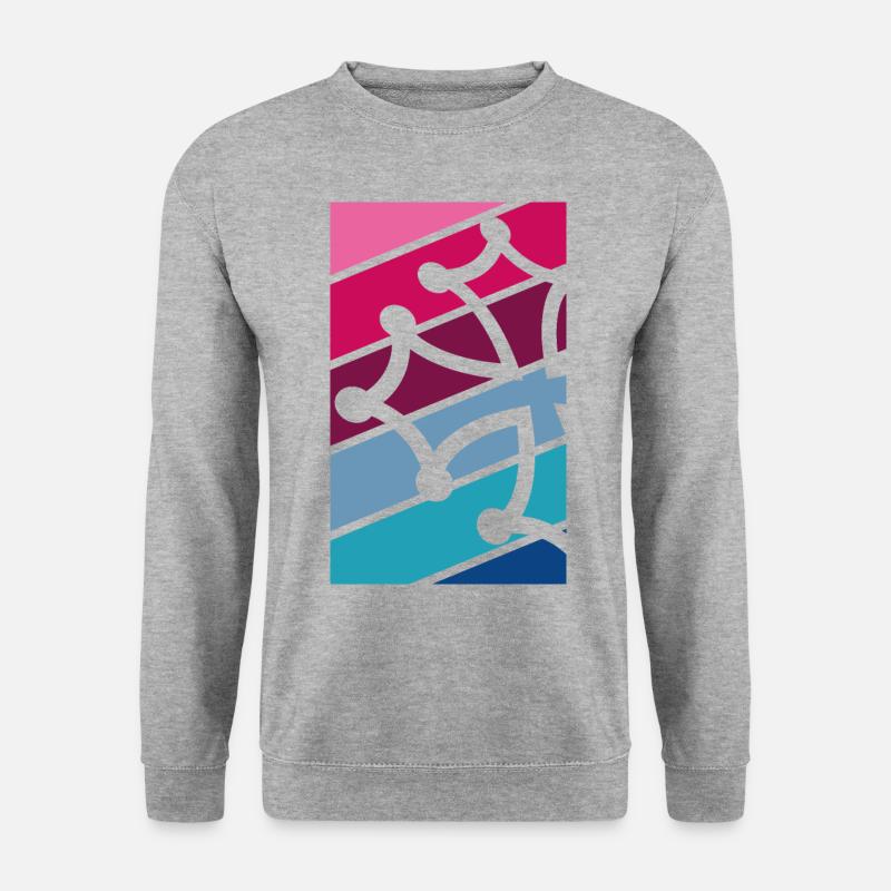 Kreuz Occitane mehrfarbig - Unisex Pullover - Weißgrau meliert