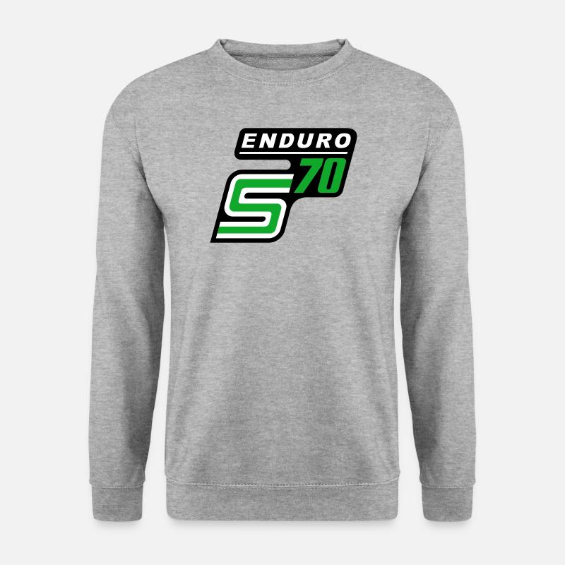 S70 Enduro Logo - Unisex Pullover - Weißgrau meliert