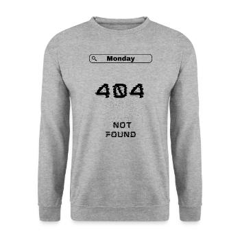 404 NotFound - Unisex Pullover - Weißgrau meliert - Vorne - Alina (178cm) & Michal (187cm)