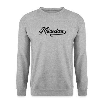 Mauschen Mäuschen Vintage - Sweat-shirt Unisexe - gris chiné - Devant - Alina (178cm) & Michal (187cm)