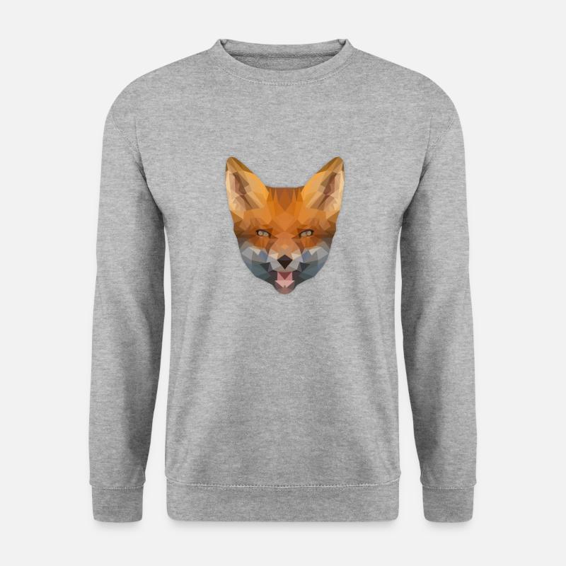 LowPoly "Fox" - Unisex Sweatshirt - salt & pepper