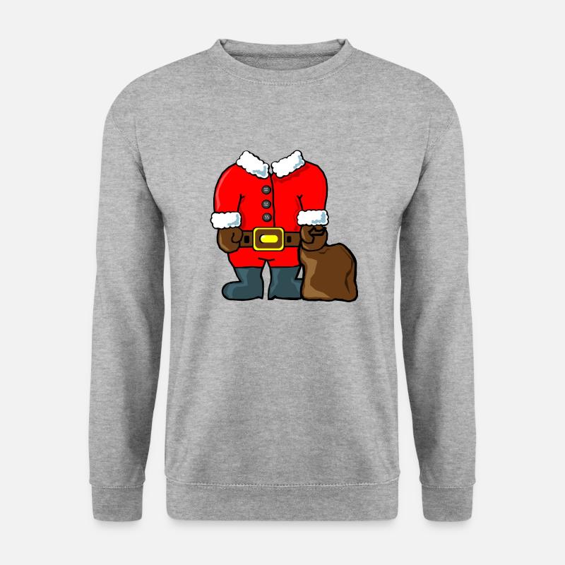 Weihnachtsmann (no head) - Unisex Pullover - Weißgrau meliert