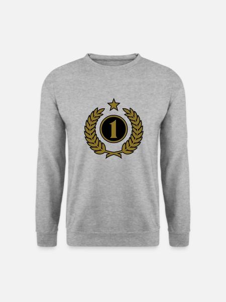 Lorbeerkranz (Sieger) 01 - Unisex Pullover - Weißgrau meliert