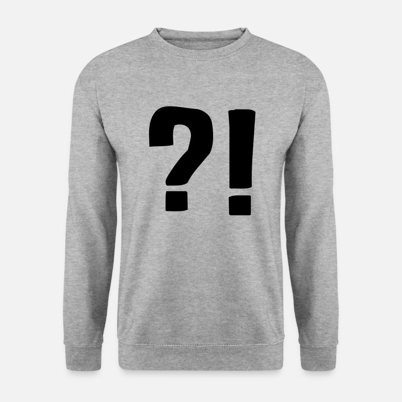 Fragezeichen??!! - Unisex Pullover - Weißgrau meliert