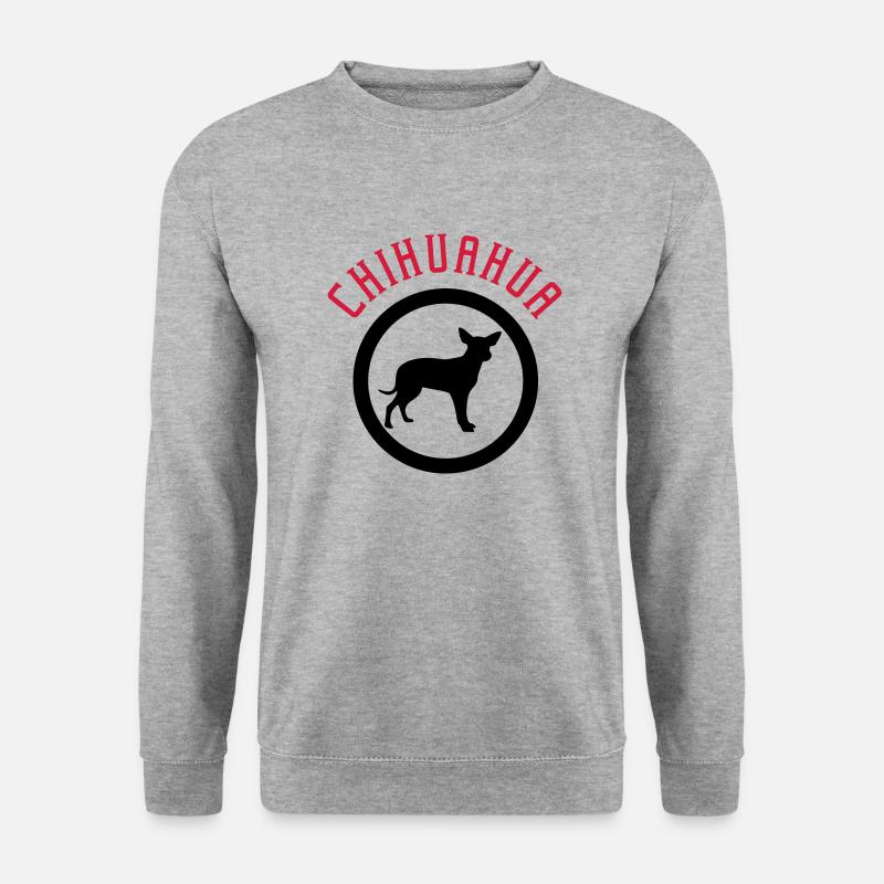 Chihuahua 2c - Unisex Pullover - Weißgrau meliert
