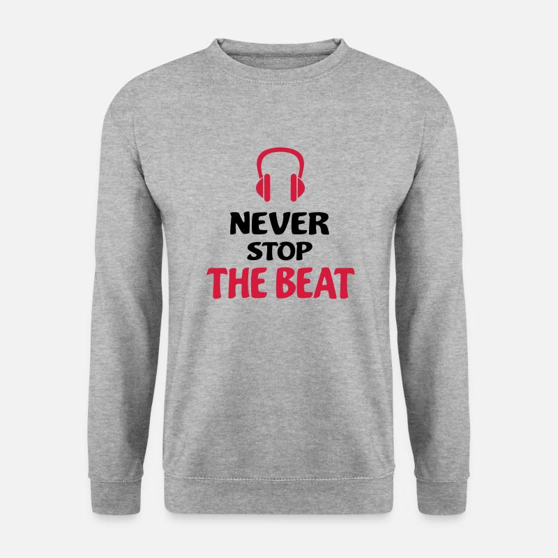 dj - Unisex Pullover - Weißgrau meliert