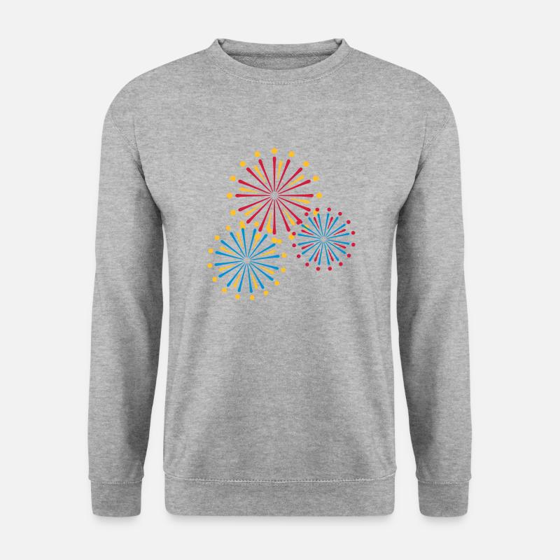 Firework - Unisex Pullover - Weißgrau meliert
