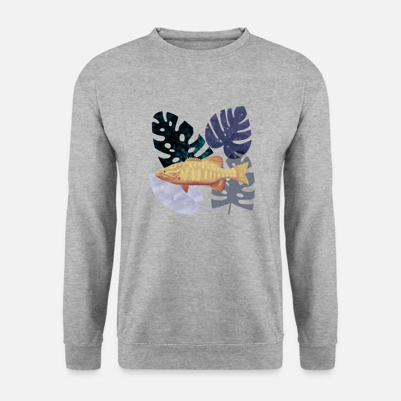 Tropen Fisch - Unisex Pullover - Weißgrau meliert