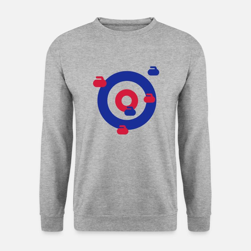 Curling - Unisex Pullover - Weißgrau meliert