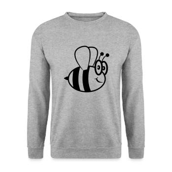 Abeille drôle mignon - Sweat-shirt Unisexe - gris chiné - Devant - Alina (178cm) & Michal (187cm)