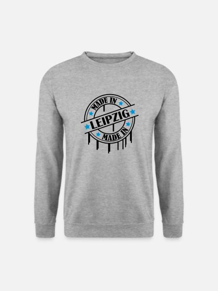 made_in_leipzig_02 - Unisex Pullover - Weißgrau meliert