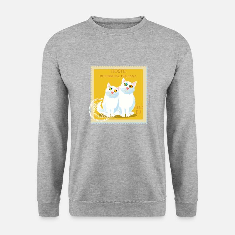 ITALIENISCHE POST - Unisex Pullover - Weißgrau meliert