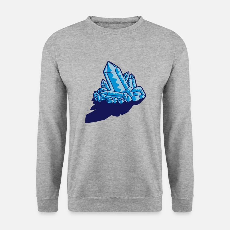 Schatten Kristall Edelstein - Unisex Pullover - Weißgrau meliert