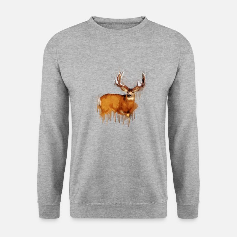 SCHÖNES ROTWILD - Unisex Pullover - Weißgrau meliert