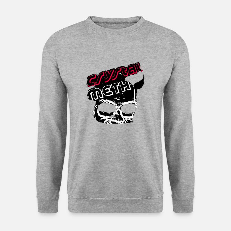 Crystal M - Unisex Pullover - Weißgrau meliert