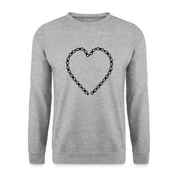 Chaîne de vélo - Sweat-shirt Unisexe - gris chiné - Devant - Alina (178cm) & Michal (187cm)