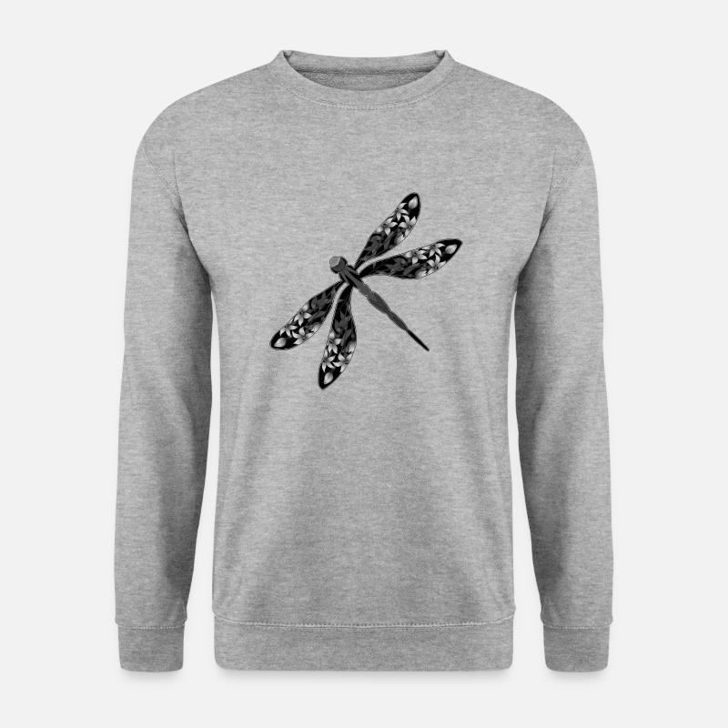 Libelle - Unisex Pullover - Weißgrau meliert