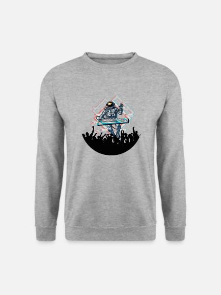 Dj - Unisex Pullover - Weißgrau meliert