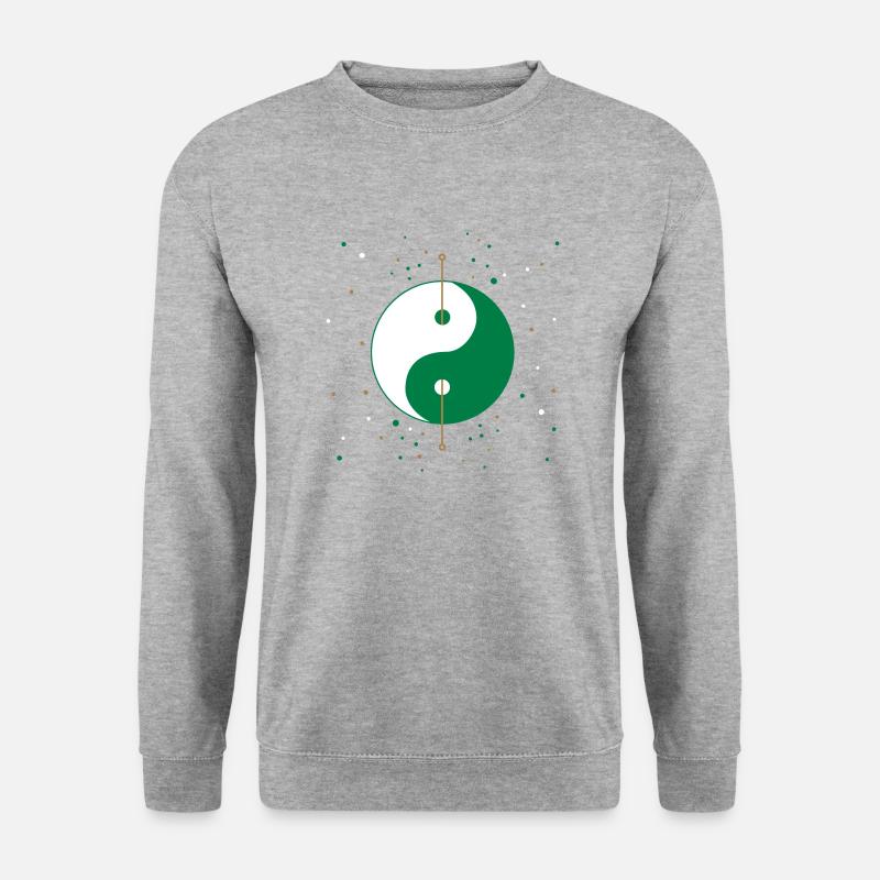 Yin Yang Akupunktur - Unisex Pullover - Weißgrau meliert