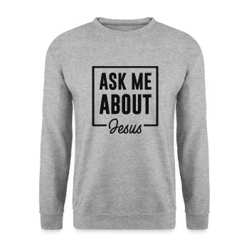 Proverbes chrétiens - Sweat-shirt Unisexe - gris chiné - Devant - Alina (178cm) & Michal (187cm)