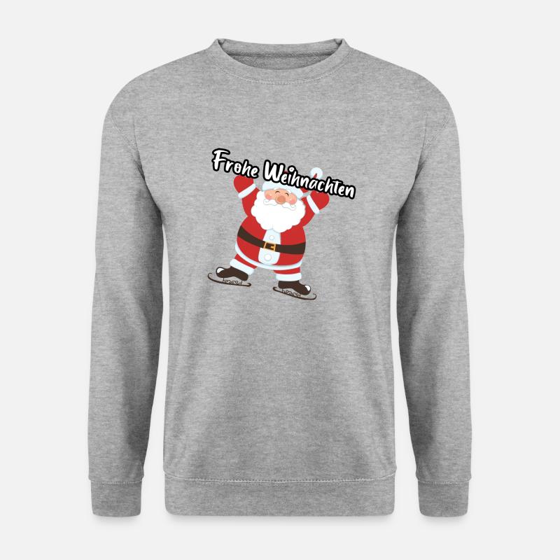 frohe weihnachten - Unisex Pullover - Weißgrau meliert