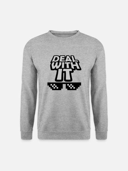 Traitez-le lettrage - Sweat-shirt Unisexe - gris chiné