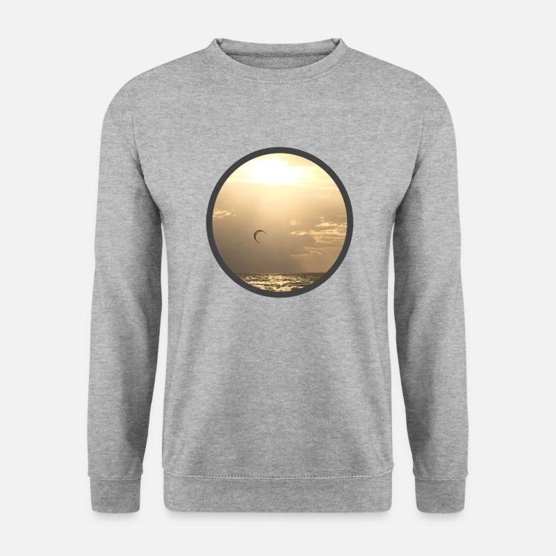 Beach Round - Unisex Pullover - Weißgrau meliert