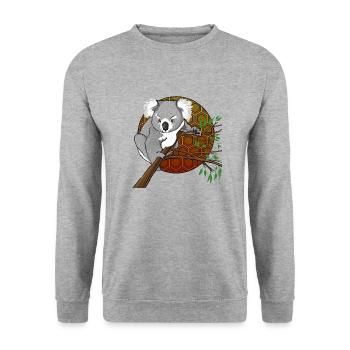 Koala - Sweat-shirt Unisexe - gris chiné - Devant - Alina (178cm) & Michal (187cm)