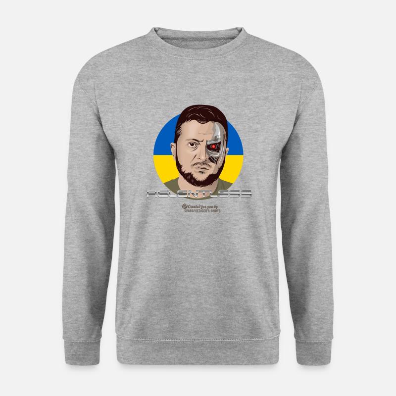 Zelensky Relentless - Unisex Pullover - Weißgrau meliert