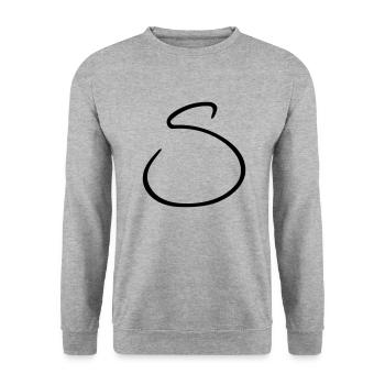 Das S - Unisex Pullover - Weißgrau meliert - Vorne - Alina (178cm) & Michal (187cm)