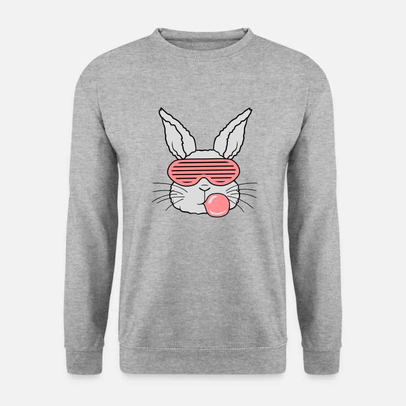 Chewing gum bubble lapin cool - Sweat-shirt Unisexe - gris chiné