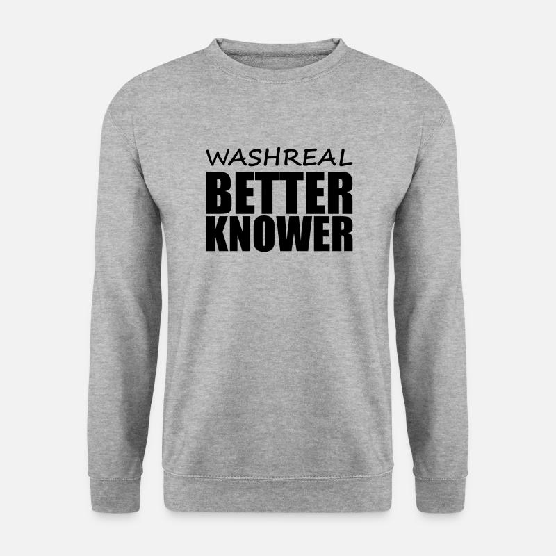 Denglisch - Spruch - lustig - Unisex Pullover - Weißgrau meliert