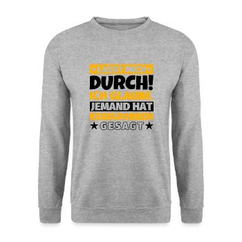 Kegelrobben - Unisex Pullover - Weißgrau meliert - Vorne - Alina (178cm) & Michal (187cm)