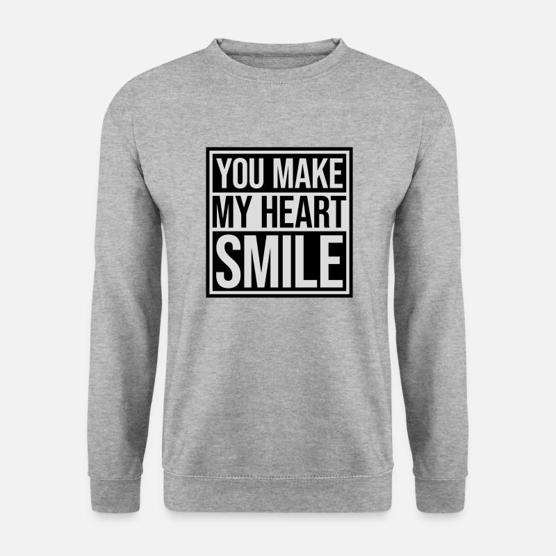 make my heart smile - Unisex Sweatshirt - salt & pepper