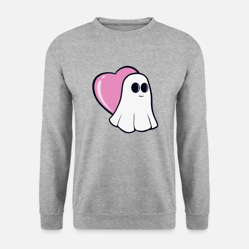 Ghostly love - Unisex Pullover - Weißgrau meliert