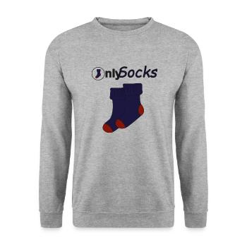 Only Socks - Unisex Sweatshirt - salt & pepper - Front - Alina (178cm) & Michal (187cm)