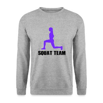 Woman Squat Team - Unisex Sweatshirt - salt & pepper - Front - Alina (178cm) & Michal (187cm)