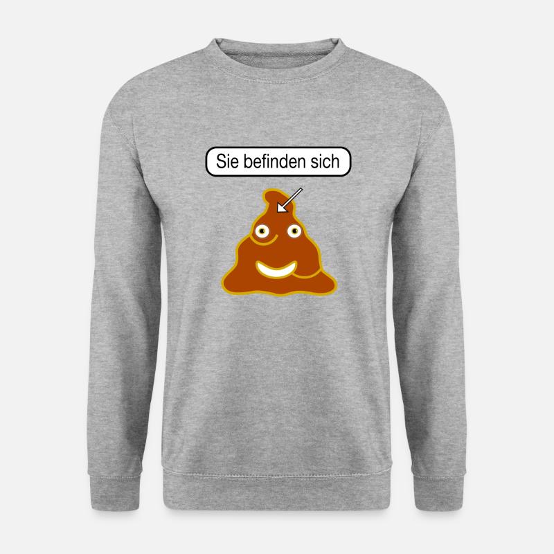 Sie befinden sich - Unisex Pullover - Weißgrau meliert