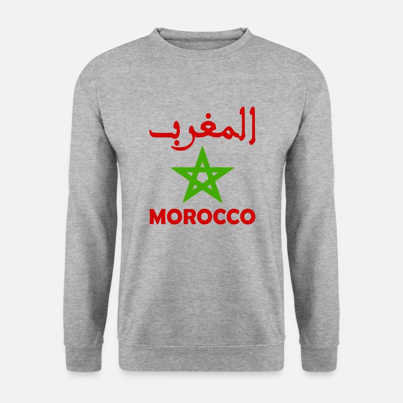 Marokko - Unisex Pullover - Weißgrau meliert