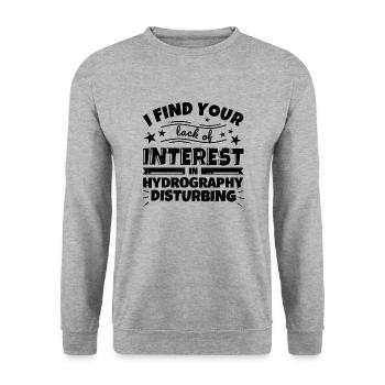 Hydrographie cadeau amusant - Sweat-shirt Unisexe - gris chiné - Devant - Alina (178cm) & Michal (187cm)