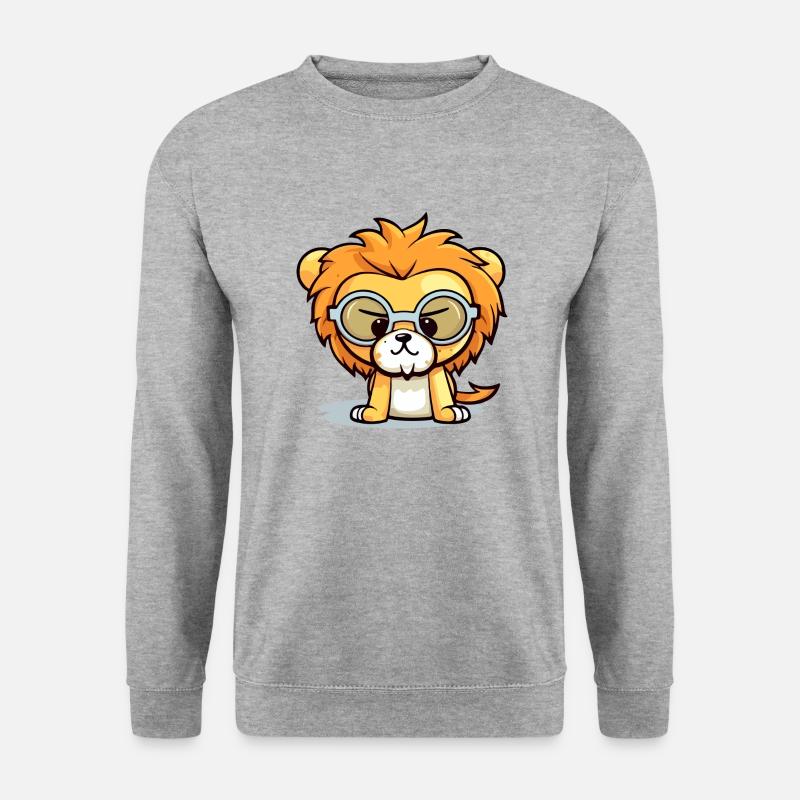 Loulou der Löwe - Unisex Pullover - Weißgrau meliert