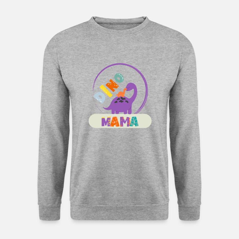 Dino Mama - Unisex Pullover - Weißgrau meliert